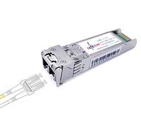 Elfcam - Módulo Transceptor de Fibra Optica SFP+ de 10Gb, Conexión Multimodo Dúplex LC/UPC (OM3/OM4), 10GBase-SR SFP+ 850nm 300M,Compatible con Cisco SFP-10G-SR y Open Switch,Una Unidad.