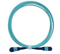 Elfcam®- MPO a MPO, 8 Fibras OM3 Multimodo 50/125um Cable de Fibra Óptica, Hembra a Hembra Tipo B, 25M