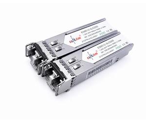 Elfcam® - Paquete de 2 Módulos Transceptores SFP de 1,25 Gbps, Conector de Fibra Optica Dúplex LC/UPC (850nm, 550M)