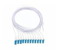 Elfcam® - Pigtail de Fibra óptica 12 Fibra Simplex Monomodo LC/UPC 9/125um OS2, Blanco