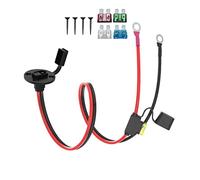 ELFCULB 10AWG 2FT Power SAE Socket Sidewall Port to SAE Connecters Extension Cable, with 10A 15A 20A 25A 30A Fuse, Reverse Adapter Quick Disconnect Weatherproof, for Solar Panel, Motorcycle, Car