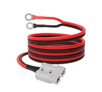 ELFCULB Anderson Conector con cable, 10 AWG Anderson macho 50 A a junta tórica cable de conexión de batería para coches, caravanas, barcos, sistemas solares (1,5 m)