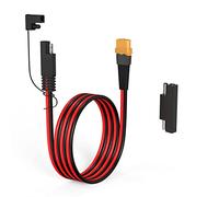 ELFCULB Cable de extensión de conector XT60 a SAE de 12 AWG con adaptador inversa de polaridad SAE para estación de energía portátil, generador solar de panel solar (6 pies)
