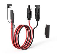 ELFCULB Conector solar de 10 AWG de 2 pies a adaptador SAE, cable de extensión de panel solar con adaptador de polaridad SAE inversa para paneles solares, kit de cargador de batería de coche