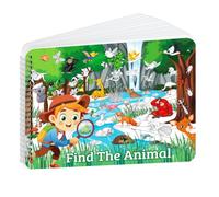 Elfew 450+ Animales Libros de Pegatinas para niños 2 a 4 Años | Busca y Encuentra al Animales, Trouver Les Animaux Cachés et Coloriage, Libro de Calcomanía, Regalos de Cumpleaños para Niños
