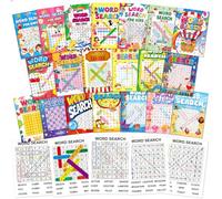 Elfew Paquete de 20 libros de rompecabezas de búsqueda de palabras pequeñas | Más de 2500 palabras, teclas de respuestas incluidas, libros de trabajo de actividades de vocabulario educativo