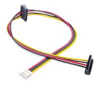 ELFJMZP 25+20cm Desktop PC Floppy Drive 4PIN to Dual SATA 15Pin Power Cable, Hard Drive/SSD Power Adapter for PSU with Limited SATA Ports, Compatible with MX714 & Most Desktop Computers