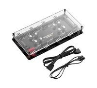 ELFJMZP 8 canales de doble función 5V 3 pines + 4 pines PWM ARGB Fan Hub 2510 4 pines conector de ventilador 2.54 mm 4P-3Pin ARGB interfaz (5V)