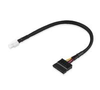 ELFJMZP ATX - Cable adaptador de alimentación SATA de 4 pines a SATA para placa base Q77 Q75 E450 E350 D510, fundas trenzadas de 18 AWG, compatible con HDD SSD Liquid CPU Cooler 33 cm/12 pulgadas