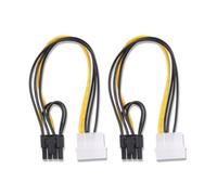 ELFJMZP Cable adaptador de 4 pines macho a 8 pines (6+2) tarjeta AI Molex a tarjeta gráfica Power Line PCI Express de 8 pines (6+2)
