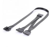 ELFJMZP Cable adaptador de 5 pines a 3 SATA de 15 pines hembra compatible con Cooler Master V550 V650 V750 V850 V1000 V1000M 18 AWG 50+15+15 cm, color negro