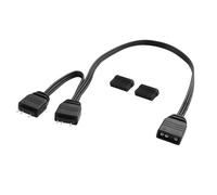 ELFJMZP Cable alargador ARGB de 4 pines a 3 pines: 1 conector hembra a 2 conectores macho Adaptador de sincronización RGB direccionable Cable alargador de 35 cm (1 to 2)