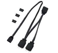 ELFJMZP Cable alargador ARGB de 4 pines a 3 pines: 1 conector hembra a 3 conectores macho Adaptador de sincronización RGB direccionable Cable alargador de 35 cm (1 to 3)