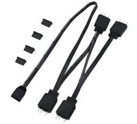 ELFJMZP Cable alargador ARGB de 4 pines a 3 pines: 1 conector hembra a 4 conectores macho Adaptador de sincronización RGB direccionable Cable alargador de 35 cm (1 to 4)