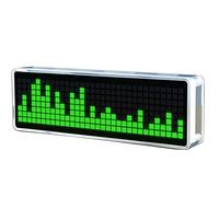 ELFJMZP DIY Spectrum Música Kit de pantalla LED 8x32 punto-array iluminación verde indicador de nivel de sonido con carcasa transparente 16 modos dinámicos electrónica Ingeniería de soldadura