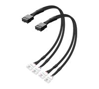ELFJMZP Placa base para ventilador de PC Main Chassis Channel 2510 4P macho a 1 unidad PH2.0 4P hembra para control de velocidad PWM y señalización (RPM/alarma) 30 cm/11,8 pulgadas (2) (1 a 2)