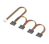 ELFJMZP VH3.96 Cable separador de alimentación de 4 pines a 4 pines SATA de 15 pines, adaptador de alimentación de 1 a 4 discos duros para DVR NVR CCTV Secure Video Recorder HDD SSD