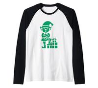 Elfo con Regalos - Santas Little Helper Camiseta Manga Raglan