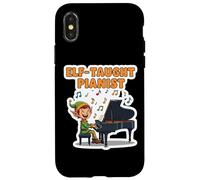 Elfo enseñó a Pianista músico Divertido Navidad Piano Jugador Divertido Carcasa para iPhone X/XS