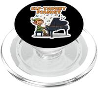 Elfo enseñó a Pianista músico Divertido Navidad Piano Jugador Divertido PopSockets PopGrip para MagSafe