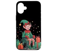 Elfo riendo en Silla de Ruedas para la Mejor Navidad Carcasa para iPhone 16 Plus