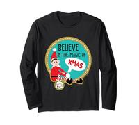 Elfos Behavin' Badly Believe In The Magic Elfie Christmas Manga Larga