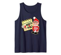 Elfos Behavin' Badly Destination North Pole Navidad Camiseta sin Mangas