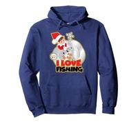 Elfos Behavin' Badly I Love Fishing Christmas Sudadera con Capucha