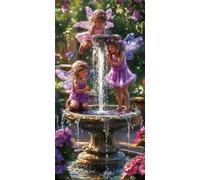 Elfos Diamond Painting Adultos Grande XXL Jardín Diamond Painting Kit Completo 5D Ronda Pintura de Diamante Cuadro Diamantes Cristal Art Punto de Cruz Set para Decoración Pared Hogar 80x160cm,Model635