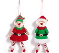 Elfos Navideños 2 Piezas Decoración Árbol De Navidad Gnomos JynxtoyZeal Elfo Colgante Navideño de Peluche para Chimenea Muñecos Navidad Decoracion Elf Regalos para Niños
