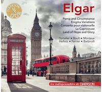 Elgar : Pomp and Circumstance - Variations Enigma - Concerto pour violoncelle - La Capricieuse - Coronation Ode. Ferrier, Heifetz, Tortelier, Boult, Monteux, Barbirolli.