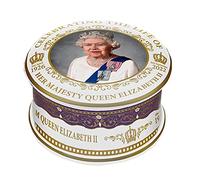 Elgate LILAJ - Caja conmemorativa de cerámica con tapa para celebrar la vida de la reina Isabel II 1926-2022, un recuerdo memorable para decoración del hogar