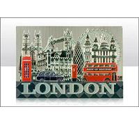 Elgate London - Imán metálico para nevera, montaje de recuerdo, escenas famosas, 9327 (7 x 6 cm, 0,03 kg)