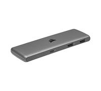 Elgato Corsair USB100 7-Port USB-C/USB-A Expansion Hub (3 Puertos USB Tipo C, 4 Puertos USB Tipo A, Alimentación automática, Carcasa Duradera, Compatible con Windows y Mac) Gris
