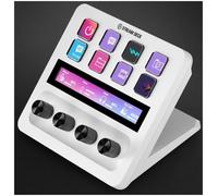Elgato Stream Deck + White, mezclador de audio, controlador de directo y estudio para streaming, juegos, con banda táctil, diales, teclas LCD personalizables, funciona con Mac, PC