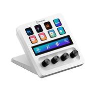 Elgato Stream Deck + White, mezclador de audio, controlador de directo y estudio para streaming, juegos, con banda táctil, diales, teclas LCD personalizables, funciona con Mac, PC
