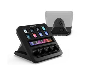Elgato Stream Deck + XLR - Mezclador de audio y controlador, interfaz de micrófono USB trasera compatible con micrófonos XLR para podcasting y streaming