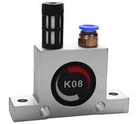 ELGE 1/4 Vibradores Neumáticos de Turbina Vibrador Industrial de Silencioso para la Tolva Industrial Vibrador Neumático Vibrador Oscilante Tipo de Bola K-8