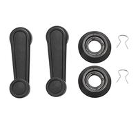 ELGE 2 x Manivela Manija Elevalunas para Ventana de Coche Universal Plastico Gris