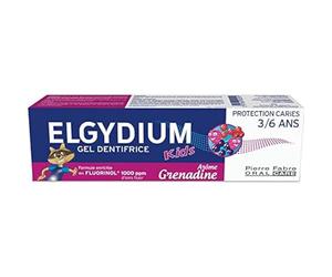 Elgydium Kids Gel de Pasta de Dientes Protección Contra la Caries 3/6 Años 50 ml - Granadina