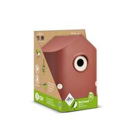 Elho Cosy Bird House 18cm - Casita para Pájaros - para Más de 11 Especies - 100% Plástico Reciclado - L17.6 x B18 x H23 cm - Rojo/Rojo Toscana