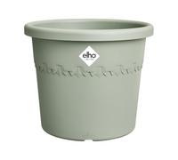 Elho Algarve Cilindro Ruedas 58cm - Macetero Grande Exterior - Jardineras - 100% Plástico Reciclado - Thyme Green