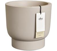 Elho Amber Grail 30 - Maceteros Decorativos - Interior & Exterior - 100% Plástico Reciclado - Ø 29.5 x H 28.3 cm - Beige/Balanced Beige