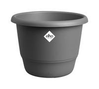 Elho Amiga Rond 55 - Maceteros Decorativos - Interior & Exterior - 100% Plástico Reciclado - Ø 55 x H 41.3 cm - Negro/Anthracite