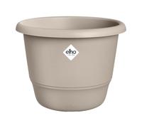 Elho Amiga Round 40 - Maceteros Decorativos - Interior & Exterior - 100% Plástico Reciclado - Ø 39.0 x H 29.3 cm - Beige/Mushroom Beige
