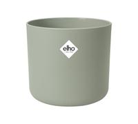 Elho B.for Soft Round 14 - Macetero por Interior - 100% Plástico Reciclado - Ø 13.8 x H 12.5 cm - Verde/Stone Green