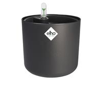 Elho B.for Soft Round con Sistema de Regado - Macetero por Interior - 100% Plástico Reciclado - Ø 22 cm - Negro/Anthracite