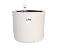 Elho B.for Soft Round con Sistema de Regado - Macetero por Interior - 100% Plástico Reciclado - Ø 22 cm - White