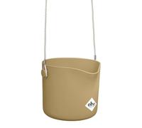 Elho B.for Swing 18 - Macetero por Interior - 100% Plástico Reciclado - Ø 18.0 x H 16.5 cm - Beige/Arena Dorada