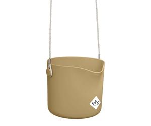 Elho B.for Swing 18 - Macetero por Interior - 100% Plástico Reciclado - Ø 18.0 x H 16.5 cm - Beige/Arena Dorada